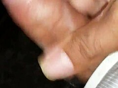 guy jerks off in public near train tracks, feeling the outdoor thrill.