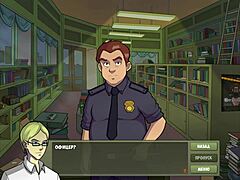 Blonde big tits teacher gives handjob and titty fuck to nerd student in classroom with licking and cumshot