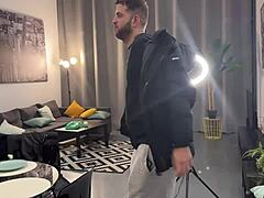 Roommate, you caught me fucking my doll, now let's switch to your big cock creampie.