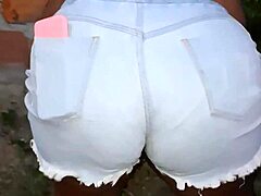 neighbor with huge ass cleaning the backyard feels so captivating and real