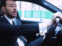 Hot Russian Milf Engages In Perverted Roleplay Game With Fake Taxi Driver Outdoors