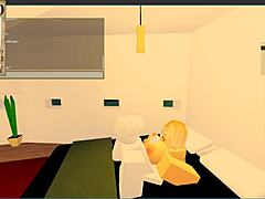blonde slut with big tits blows huge cock on yacht room in roblox condo rp with catalina2991