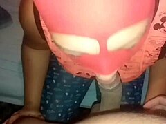 Latina milf gives homemade blowjob on this beautiful big ass