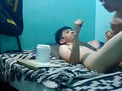 The massage offers half pleasure for a skinny boy in an intimate sensual session. He enjoys the relaxing touches fully.