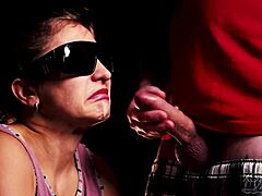 Cheating Blind Girl Plays Taste Game with Blind Friend and Cum in Mouth