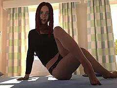 law school 01 has this cute big tits milf massaging a horny redhead teen. they get into roleplay kissing and more.