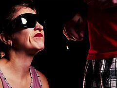 Cheating Blind Girl Plays Taste Game with Blind Friend and Cum in Mouth