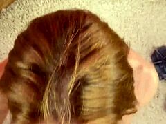 Cute blonde babe delivers deepthroat blowjob before doggystyle pounding and massive facial cumshot in homemade pov.