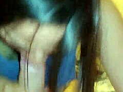 This cheating bride slut sneaks over for a blowjob and swallows my creampie while husband sleeps.