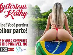 Amateur Brazilian Couple in Morning Routine with Deep Riding Creampie Overflowing from Big Ass in Panties on Red by Mysteriouskathy