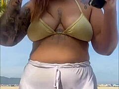 Hey did you notice these shorts flashing my big beach pussy so obviously!