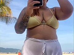 Hey did you notice these shorts flashing my big beach pussy so obviously!