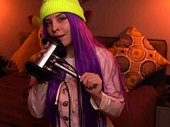 moona whispers soothing asmr ear licks in intimate session.