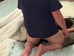 next door ebony girl sneaks homemade fuck with neighborhood guy in bed