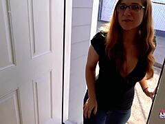 busty brunette kay lee deepthroats then pussy pounded hard 😍💦