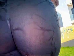 Latina cousin squeezes big ass into tight leggings teasing relentlessly