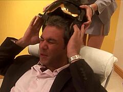 busty blonde brunette lesbians test vr toys orgasm