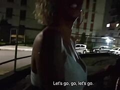 Alley stranger fuck close-up tits bounce pov street sex!