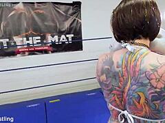 Foxy Tall Boxer vs Small Fetish Girl in Intense Punch Trade-Off