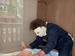 Masked Blonde Neighbor Oiled Big Ass Fucks Hard - Blondie Fesser