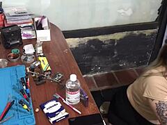 Latina Sucks Technician Dick For Payment