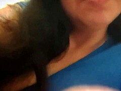 busty stepmom blows stepson cock then fucks hard homemade 😍🍆💦