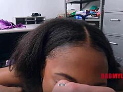 cop punishes ebony burglar milf in office rough fuck