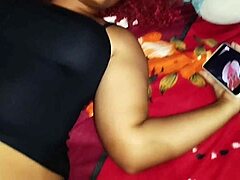 i couldn't resist fucking her huge tits big ass ebony pussy before bed creampie