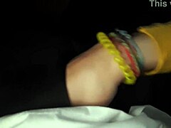 Cute blonde bus blowjob suck swallow next to me. Full public cum video!