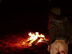 brooke johnson tied in desert for first anal training and paddling