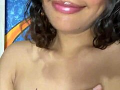 pretty petite teen fingers tight pussy in homemade selfie vid!