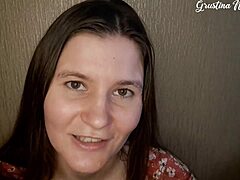 russian gf sucks your huge cock lovingly in asmr homemade pov