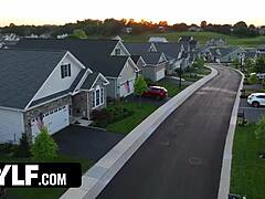 anna milf drenched in cum shower from neighbor and stepson on valentine's