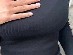 18yo model flashes then fucks publicly in pov