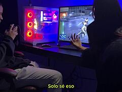 Wife Boldly Competes in Femdom Handjob Game Against Spider-Man 2