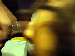 Topless Ebony Sucks Monster Black Cock Closeup