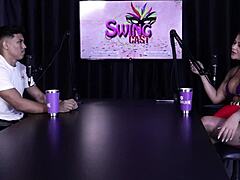 morena safada gets her pussy sucked after weird client vid talk, loves risky fucks on sheer red