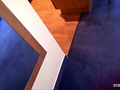 German Teen Elisa Swallows Big Cock Facial After One Night Stand Kitchen Pov