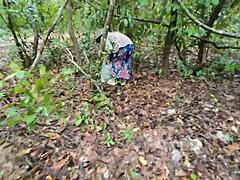 amateur thai babe and friend fuck rough creampie in forest garden pov 4k