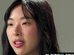 Korean Elle Lee Fingers to Explosive Orgasm!