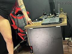 secretary: almost caught riding huge bbc dildo at the office??