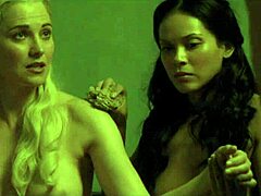 Lucy Lawless Lesley-Ann Brandt Laura Surrich Spartacus nude tits blowjobs