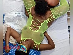 Fat Latina prostitute squirts hard during ripped clothes oral massage