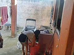 Wife Leaves! Maid Begs for My Erect Cock!