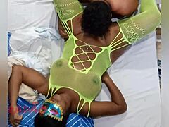 Fat Latina prostitute squirts hard during ripped clothes oral massage