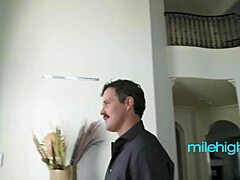 Cheating Brunette Wife Deepthroats Hairless Cock Seductively