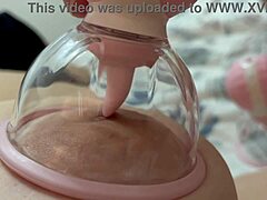 wanna play dirty games licking these huge milky puffy nipples close up