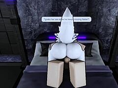 He pounds his hot furry Roblox slut relentlessly