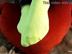 goddess teases cute socked feet up close in hot compilation