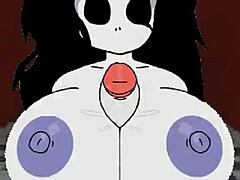 scared 18 year old rides tits out in weird boob sex play